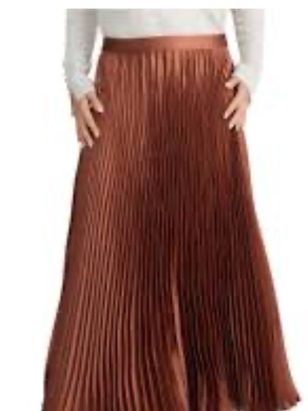 Express Pleated Midi Skirt - Rose Mokka